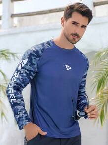 RODEEL Long Sleeve Shirts Men UPF 50+ Sun UV Protection Lightweight Quick Dry Moisture Wicking Breathable Cooling Athletic Activewear For Outdoor Hiking Camping Running Biking Fishing Boating Construction Landscaping Sport Gym Workout, Holiday Gift - 藏蓝色 - 查看 6