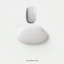 1入組創意白色柔軟PU皮革與矽膠米形鼠墊，配有可愛的腕墊，防滑鍵盤腕托，適用於遊戲和辦公室工作，男女兼用手靠枕 - 白色 - 查看 13