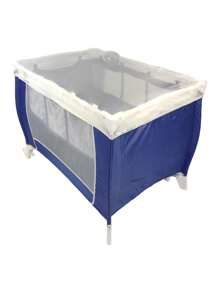 Cuna Corral Bebe Plegable,Mosquitero,Cambiador,Vibra,Sonido - Azul - Ver 5