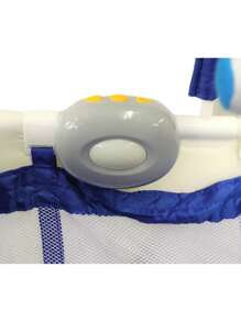 Cuna Corral Bebe Plegable,Mosquitero,Cambiador,Vibra,Sonido - Azul - Ver 7