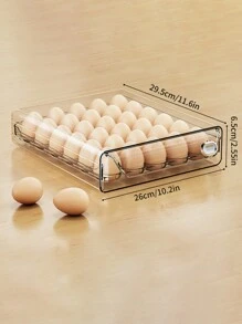 1層/2層，蛋類儲存盒，可堆疊的PET蛋類儲存組，多層蛋托容器，抽屜式蛋類儲存組織架，透明保鮮整理盒，適用於廚房及冰箱使用