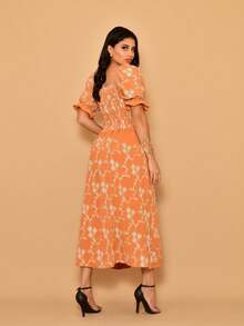 Women Midi Dresses - 駝色 - 查看 3