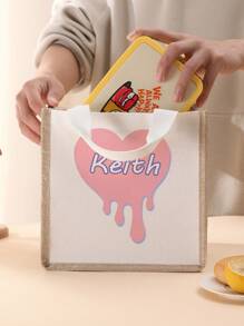 Túi vải lanh tùy chỉnh 1 mảnh, thiết kế độc đáo (ảnh, phong cảnh, minh họa, tên), có thể gập lại, sức chứa lớn, nhẹ, thời trang, túi tote cá nhân, túi đeo vai, túi mua sắm thông thường, túi đựng đồ - Nhiều màu - Xem 2