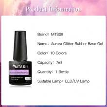 6 Cái/bộ 7Ml Auroras Đế Cao Su Gel Bộ Sơn Móng Tay Màu Tím Sữa Trắng Ngọc Trai Hiệu Ứng Bán Thường Trực Ngâm Tắt UV LED Móng Tay Nghệ Thuật Gel Dầu Bóng - Nhiều màu - Xem 12