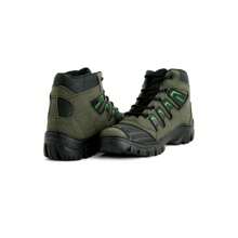 Bota Motoqueiro Motoboy Tenis Cano Médio Blaqueada - Verde Militar - Visão 2