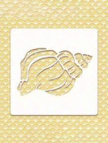 4/8入組卡通海洋動物中空畫板，中空剪裁裝飾噴繪版，學生繪圖工具，中空剪裁日記 - 彩色 - 查看 6