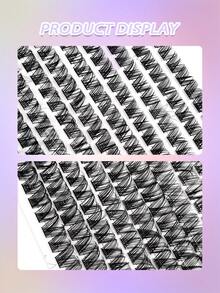Asiteo 168 Pcs Faux Mink Eyelashes Wispy DIY Cluster Lashes Mix Size Natural Thick Eyelashes Extension 3D Curl Individual Natural Daily Makeup Look With Tool Brush - 彩色 - 查看 6