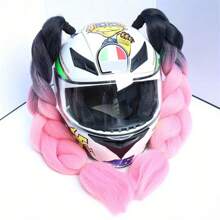 1 pieza Premium Accesorio para casco de motocicleta para mujer - Decoración de trenza grande de moda - Mejora el estilo para motociclistas audaces - Multicolor - Ver 14