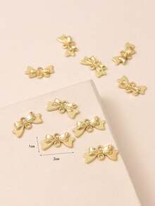 10/20pcs Alloy Bowknot Double Loop Earrings Or Tassel Pendant - Multicolor - View 4