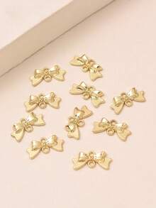 10/20pcs Alloy Bowknot Double Loop Earrings Or Tassel Pendant - Multicolor - View 3