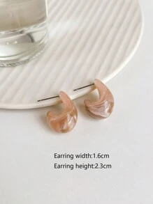 1 đôi Bông tai Hoop hình giọt nước kiểu dáng đơn giản hợp thời trang - Hoa tai - Xem 20