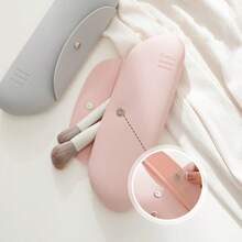 Makeup Brush Storage Box, Travel Makeup Bag, Silicone Travel Makeup Brush Case, Portable Makeup Brush Holder, Travel Brush Bag, Brush Organizer Box With Anti-Drop Button, Jewelry Box, Makeup Brush Storage Pouch, Makeup Brush Holder, Perfume Storage Box, Cosmetic Bag, Gift For Her, Christmas Gift, Creative Gift For Women - Multicolor - View 4