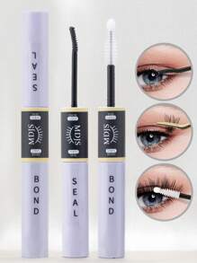 1支黑色睫毛胶水和透明密封剂二合一，DIY睫毛嫁接胶水6毫升，单根睫毛胶水，适用于簇状睫毛嫁接，强力定型，持久48-72小时，不含乳胶，防水，速干且不刺激皮肤，适合居家个人美睫用品 - 黑色 - 查看 2