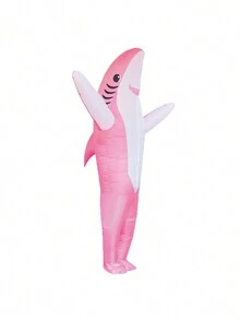 Adults Inflatable Costumes Blow Up Shark Costume For Birthday Gift Cos Play Party - A - View 9
