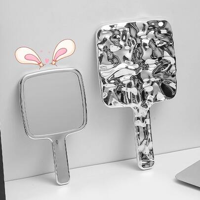 1个/2个便携式双面小镜子，波纹镜面，时尚简约，适合随身携带和居家使用。Y2K风格化妆镜，小巧精致的梳妆镜，口袋镜，小镜子，客厅、卧室、浴室家居装饰，旅行用品，婚礼、派对、生日、送给爸爸妈妈、好朋友、老师的礼物，新年礼物。