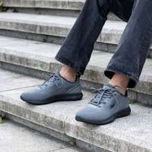 AOV Mens Walking Shoes With Arch Support All Day Standing Service Shoes Non Slip Work Tennis Sneakers - Xám - Xem 7