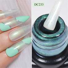 6 Cái/bộ 7Ml Auroras Đế Cao Su Gel Bộ Sơn Móng Tay Màu Tím Sữa Trắng Ngọc Trai Hiệu Ứng Bán Thường Trực Ngâm Tắt UV LED Móng Tay Nghệ Thuật Gel Dầu Bóng - Nhiều màu - Xem 4