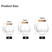 1 Hộp Đựng Bảo Quản, 500Ml/750Ml/1500Ml Nút Chai Thủy Tinh Trà Bình Có Nút Chai Nút Chai, vòng Kín Bảo Quản Thực Phẩm, Nhà Bếp Tổ Chức - Nhiều màu - Xem 2