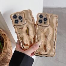Electroplated Floral & Meteorite Pattern Silver Phone Case Compatible With IPhone 16/16 Pro/16 Pro Max/16 Plus/16e, Premium Design