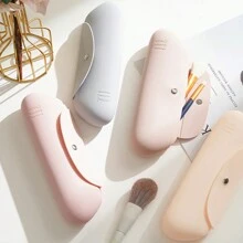 Makeup Brush Storage Box, Travel Makeup Bag, Silicone Travel Makeup Brush Case, Portable Makeup Brush Holder, Travel Brush Bag, Brush Organizer Box With Anti-Drop Button, Jewelry Box, Makeup Brush Storage Pouch, Makeup Brush Holder, Perfume Storage Box, Cosmetic Bag, Gift For Her, Christmas Gift, Creative Gift For Women - Multicolor - View 5