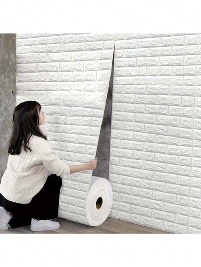 70cmx100cm 3D Foam Brick Wall Stickers Waterproof Self Adhesive Wallpaper Living Room Decoration Wall Decal Home Decor Wallcoverings