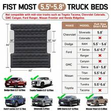 Umbrauto Truck Bed Inflatable Air Mattress For 5.5'-5.8' Full Size Pickup Truck Tent Air Beds With Built-In Rechargeable Electric Air Pump For Outdoor Camping - 黑色 - 查看 2