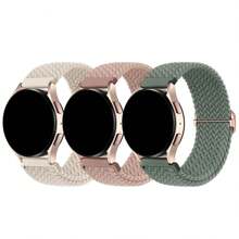 3 件/套尼龙表带兼容华为兼容三星 Galaxy Watch 6/5/4 40mm 44mm/Watch 6 Classic 43mm 47mm/Watch 5 Pro 45mm/Watch 4 Classic 42mm 46mm，20mm 22mm 18mm 快速释放替换运动表带