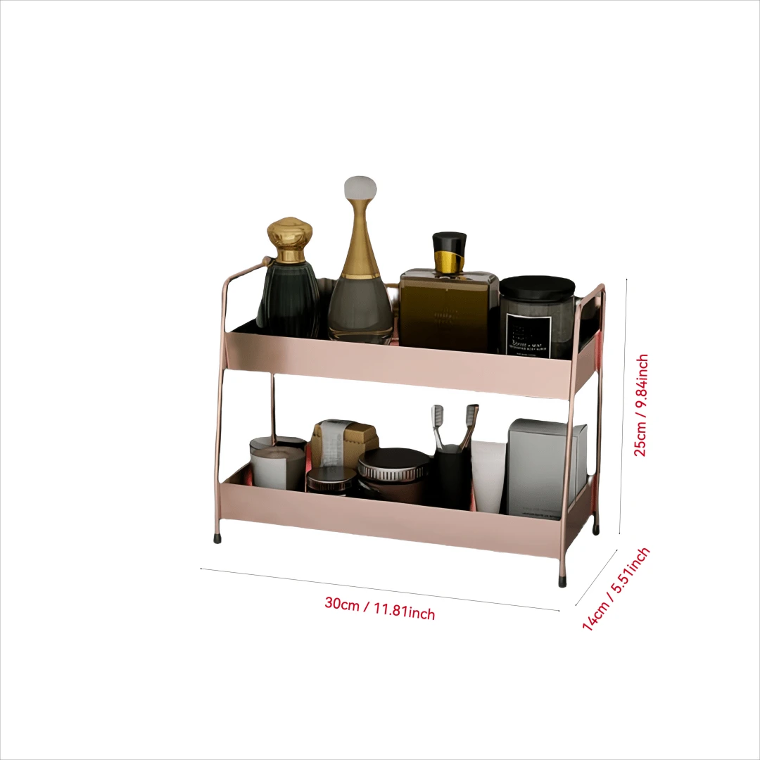 Rose Gold Storage Rack, Elegant And Practical, Suitable For Bathroom