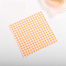 100pcs Lunch Box Paper, Cake Baking Paper, Grid Mat Paper, Fruit & Strawberry Picnic Paper, Sandwich Wrapping Paper Wedding Party Gift Bags - Green - View 10