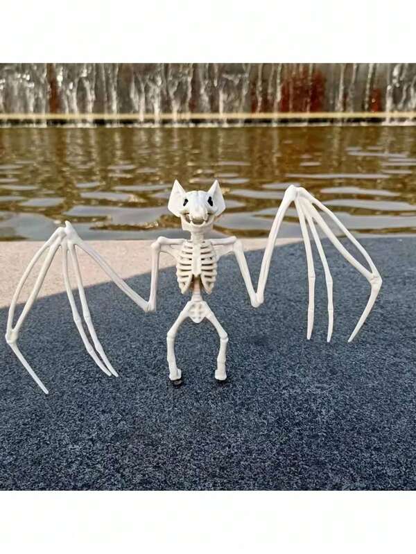 1pc Halloween Skull Bat Skeleton Party Decoration, Horror Scene Decoration, Tricky Props, Apparel Props Fall Autumn,Christmas