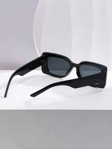 Gafas de sol cuadradas de moda para mujer, gafas falsas a juego con todo, gafas de sol de marco pequeño y retro - Negro - Ver 9