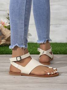 Women's Flat Shoes, Fashionable, Comfortable And Lightweight Open Toe Sandals With Soft Sole, Suitable For Outdoor Activities, Anti-Slip