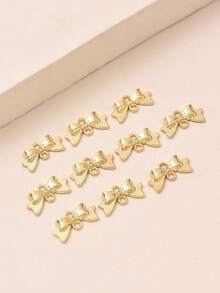 10/20pcs Alloy Bowknot Double Loop Earrings Or Tassel Pendant - Multicolor - View 1