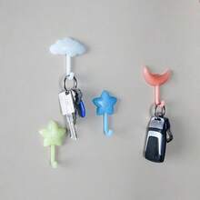 壁掛掛鉤，門後掛鉤，無痕強力掛鉤，浴室廚房壁掛鉤 - 彩色 - 查看 1