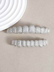 1 件/2 件闪亮万圣节 CZ 嘻哈护齿 - 水钻设计 - 说唱珠宝 - 迷人礼物 - 彩色 - 查看 6