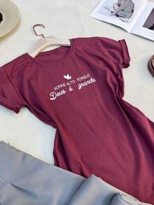 Women T-Shirts - 中紫紅色 - 查看 3