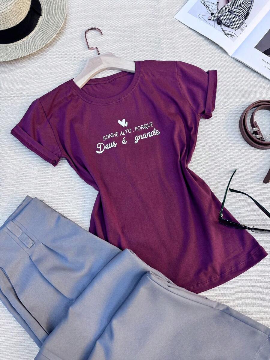 Women T-Shirts - 中紫紅色 - 查看 1