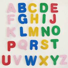 Miếng dán xốp dính EVA màu vàng lấp lánh lấp lánh, Nhãn dán tự làm chữ hoa và số, Chữ số hoạt hình Bảng chữ cái tiếng Anh Chất liệu (26 chữ cái, 36 chữ số) - Nhiều màu - Xem 1