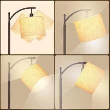 Arched Floor Lamp With Remote Control And Bulb Included - màu nâu - Xem 8