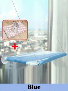 1 pieza Hamaca para gatos Cama colgante para mascotas Cama de ventana para gatos y perros pequeños Asiento de ventana soleado con manta Capacidad de soporte de 5kg Accesorios para mascotas - Multicolor - Ver 14