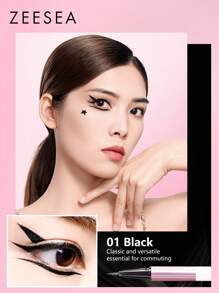 Zeesea 防水防晕染持久液狀眼線筆，快速乾燥 - 01 Black - 查看 3