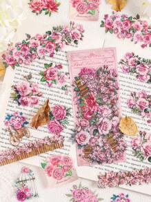 30 CÁI Chủ Đề Vườn Lãng Mạn Trang Viên Hoa Và Cây Thiết Kế DIY Handmade Nhật Ký Nhãn Dán Trang Trí Hoa Dream Series Nhãn Dán Chống Thấm Nước PET Thích Hợp Cho Sổ Lưu Niệm Làm Thiệp Nhật Ký Học Sinh Giáo Viên Cắt Dán Đồ Dùng Nghệ Thuật - Nhiều màu - Xem 5