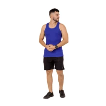 Men Tank Tops - Xanh đậm - Xem 3