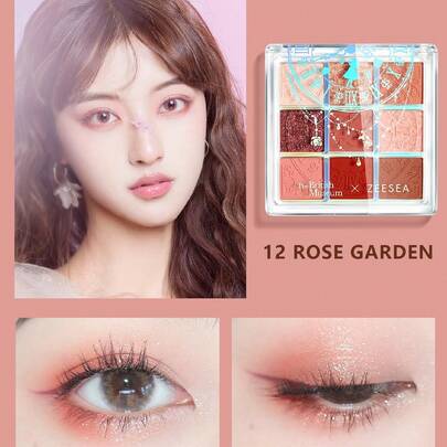 Zeesea 艾麗絲夢境九色眼影盤，易於化妝和暈染，持久眼影盤