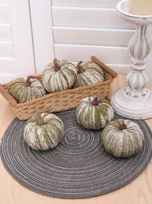 1set (6pcs) 3inch Simulation Pumpkin Thanksgiving Halloween Autumn Harvest Living Room Bedroom Porch Table Top Party Realistic And Lovely Decoration - Multicolor - View 11