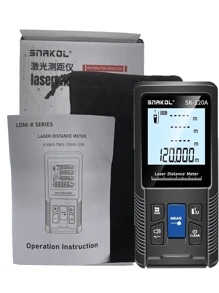 1 Set Snakol Medidor de distancia láser 40m 50m 70m 100m 120m Telémetro digital Rango Finder Trena Roulette Regla Cinta métrica de medición de distancia - Negro - Ver 6