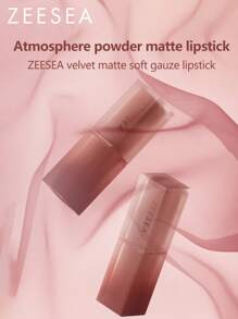 Zeesea Son Velvet Gauzier Matte High Color Rendering Modest Luxury Lipstick - 03 Hoàng hôn rực lửa - Xem 2