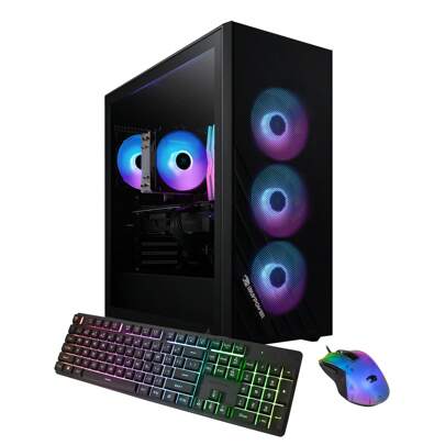 IBUYPOWER Scale Gaming PC Desktop - AMD Ryzen 5 4500, AMD Radeon RX 6400 4GB, 16GB DDR4 RGB RAM, 1TB NVMe SSD (SCA5R6401)