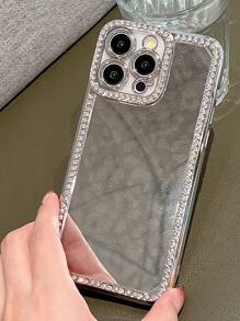 1入金色鑽石鏡面電鍍雷射雕刻圖案手機殼，適用於iPhone 7/8/SE2/iPhone7p/8p/iPhone X/XS/XR/iPhoneXS Max/iPhone11/iPhone11 Pro/iPhone11 Pro Max/iPhone 12/Phone 12 Pro/iPhone11 Pro Max/iPhone 12/iPhone 12 Pro/iPhone 12 Pro Max/iPhone 13/iPhone 13 Pro/iPhone13 Pro Max/iPhone 14/iPhone 14 Pro/iPhone14 Plus/iPhone14 Pro Max/iPhone 15/iPhone 15 Pro/iPhone 15 Plus/iPhone15 Pro Max - 金色 - 查看 2