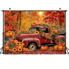1 件，秋季森林卡车摄影背景，秋收南瓜枫叶派对照片背景背景派对装饰背景，派对照片背景桌横幅超大墙壁装饰道具派对用品，圣诞节 - 彩色 - 查看 6